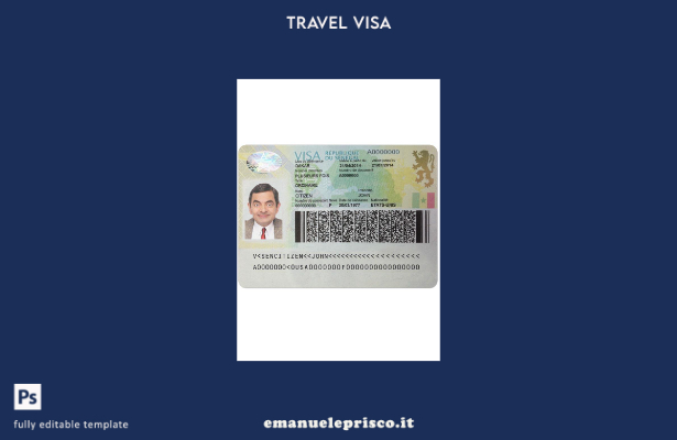 modello di visto per il Senegal in stile verificato
